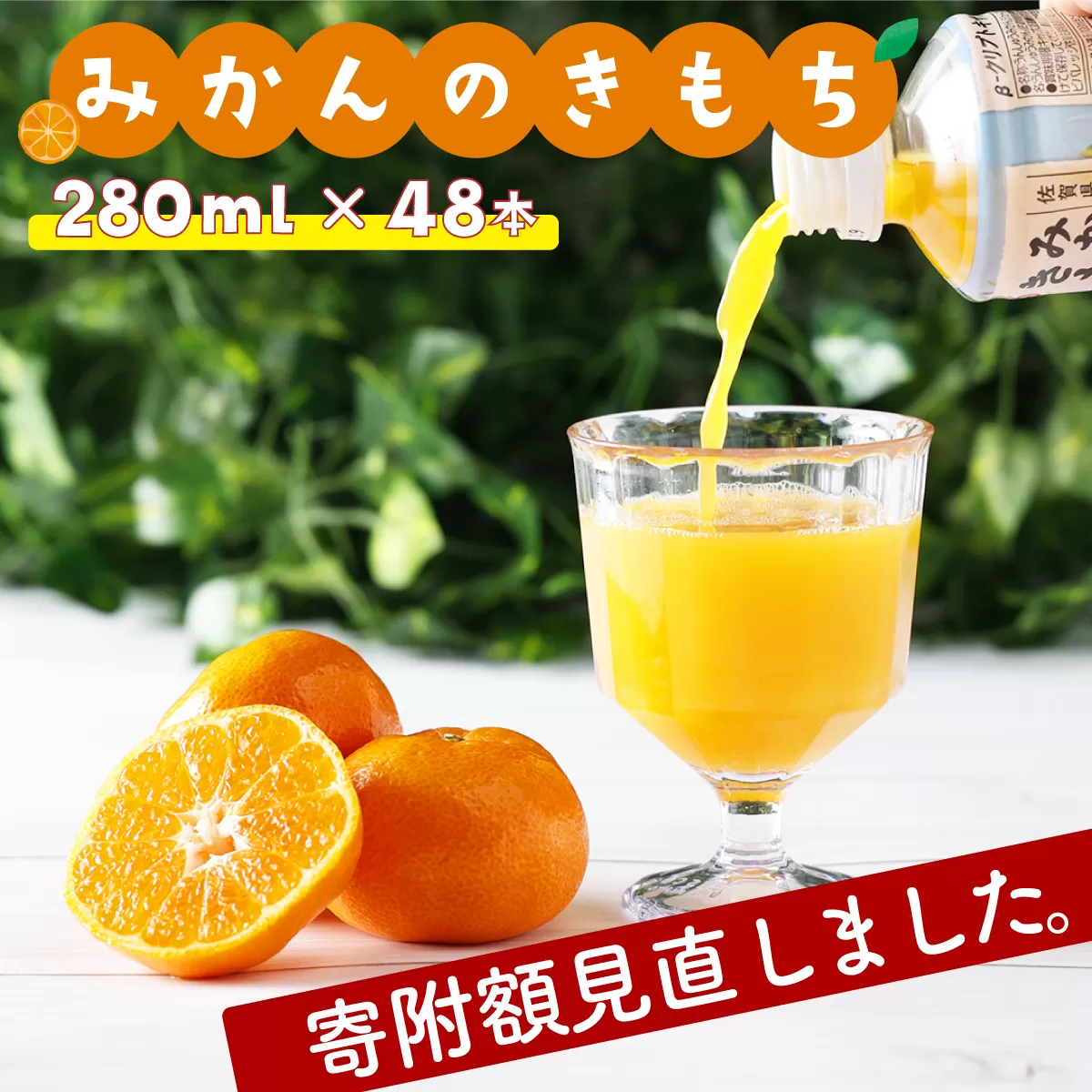 [最短14営業日以内出荷]みかんのきもち 280ml×24本 2箱セット(48本) C-433 [上峰町ふるさと納税]