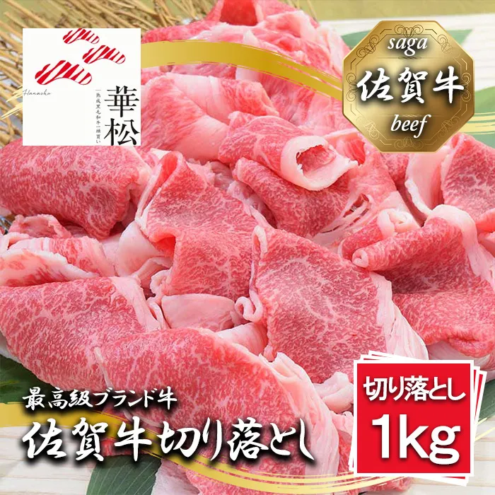 BL037_佐賀牛切り落とし 1,000g (500g x 2パック)