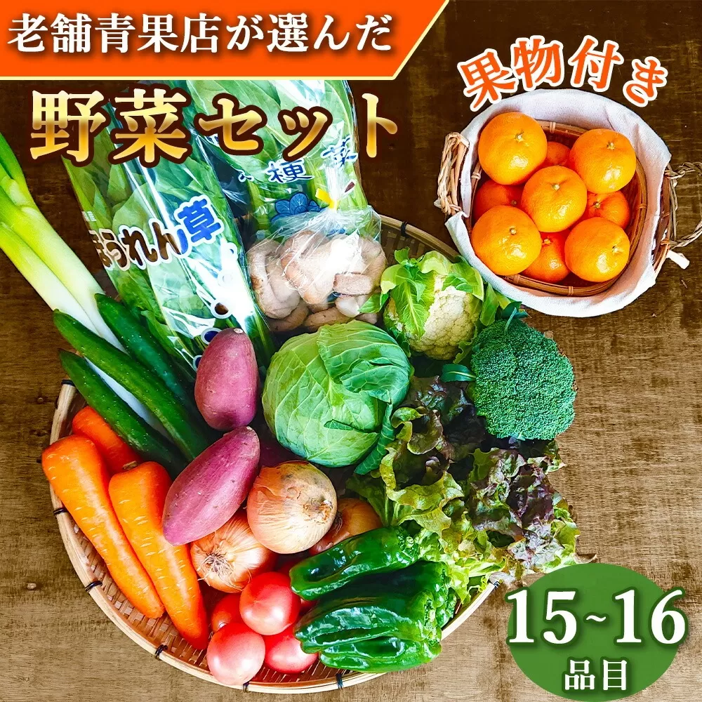 野菜のプロ40年が届ける 厳選野菜セット！ 野菜・フルーツ 15〜16品目 詰め合わせ