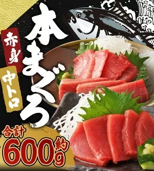 長崎県産 本マグロ2種盛り「赤身・中とろ」計600g【大村湾漁業協同組合】