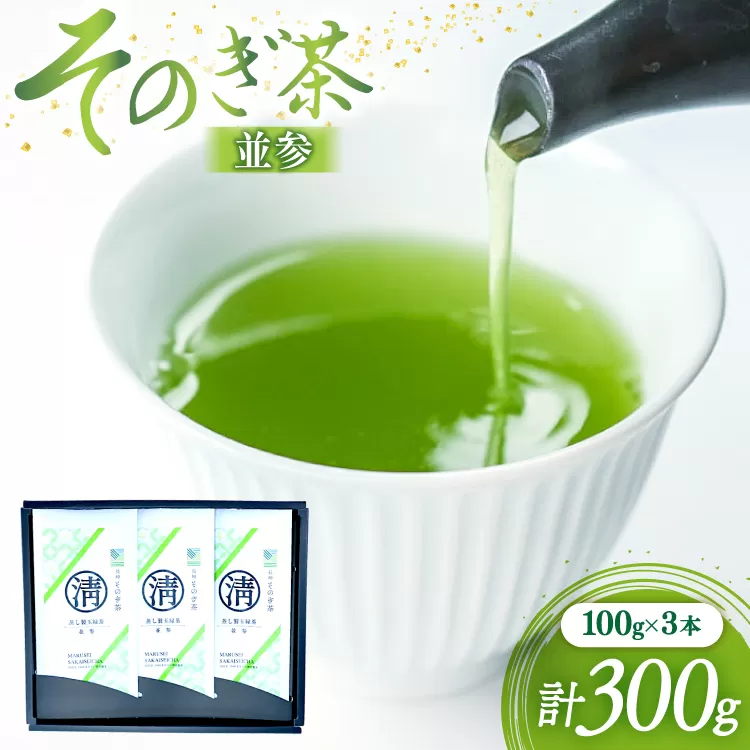 茶 緑茶 そのぎ茶 (並参) 100g 3袋入り 総計300g [まるせい酒井製茶 長崎県 東彼杵町 hs42bag370004] 茶 ちゃ お茶 おちゃ 緑茶 りょくちゃ 日本茶 茶葉