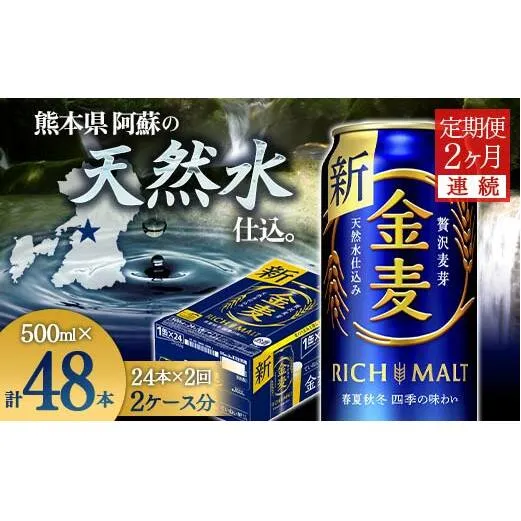 FKK19-787_【2ヶ月連続】サントリー 金麦 500ml×1ケース(24本） 熊本県 嘉島町 ビール