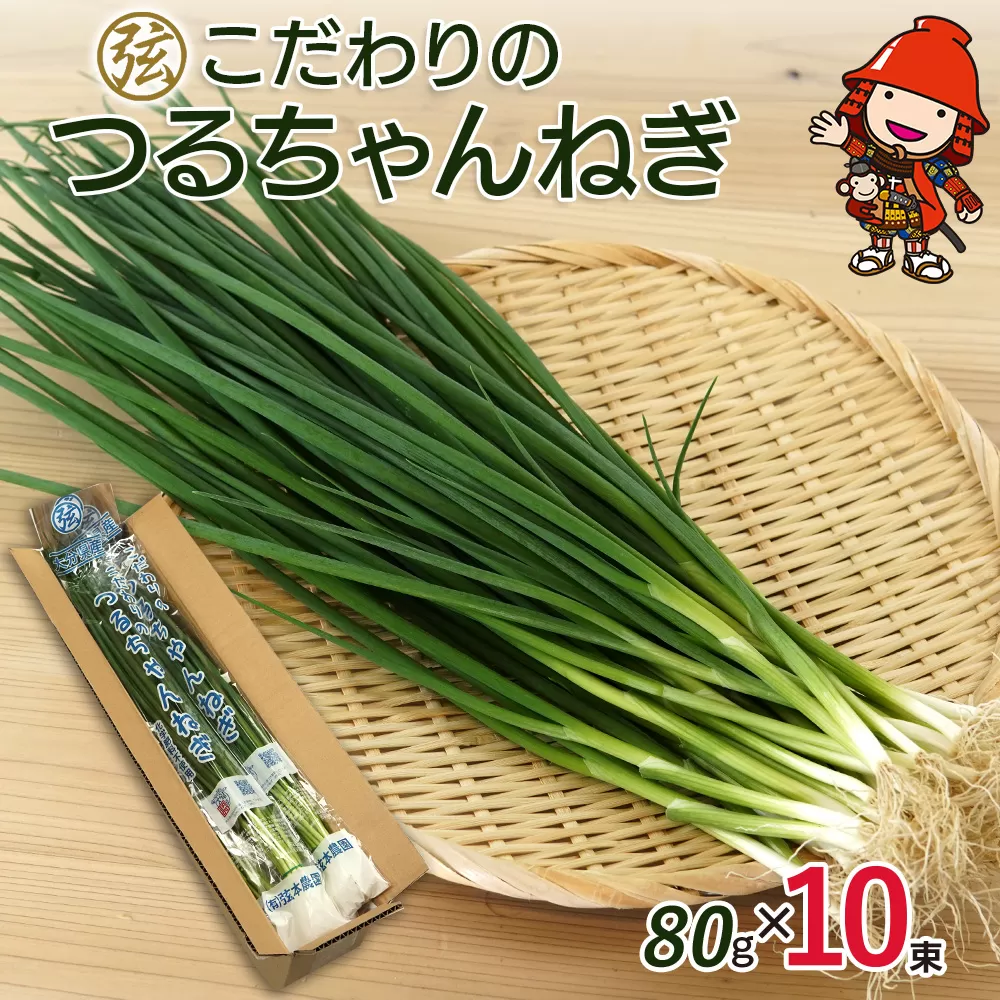 弦本農園のこだわりのつるちゃんねぎ 80g×10束 葱 ねぎ ネギ 小葱 小ねぎ 小ネギ 薬味 大分県産 九州産 中津市 国産 熨斗対応