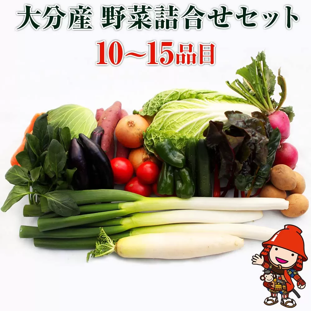 【JA直売所直送】春夏秋冬野菜セット　旬　産地直送　大分県産10〜15品