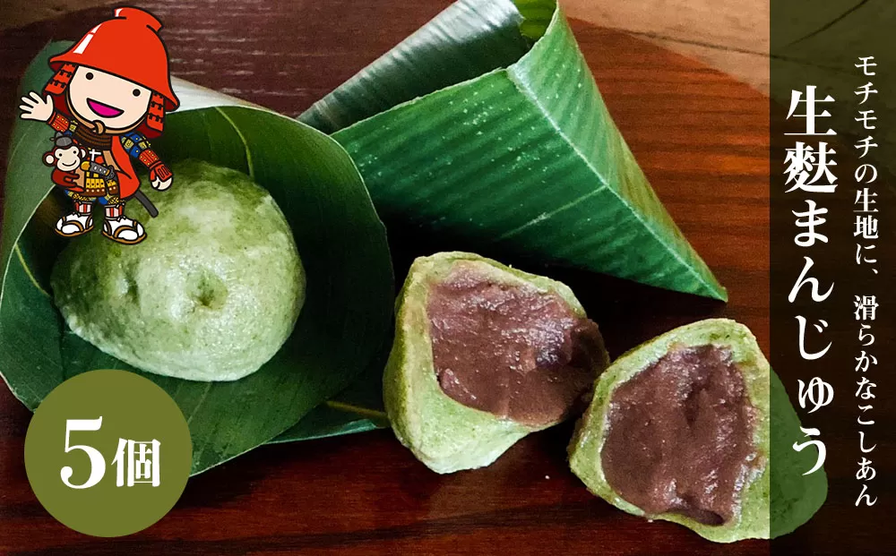 生麩まんじゅう 5個 サービスパック 中津菓子かねい 和菓子 茶菓子 もなか 手作り お菓子 おやつ 小豆 あんこ こしあん スイーツ 自宅用 大分県産 九州産 中津市