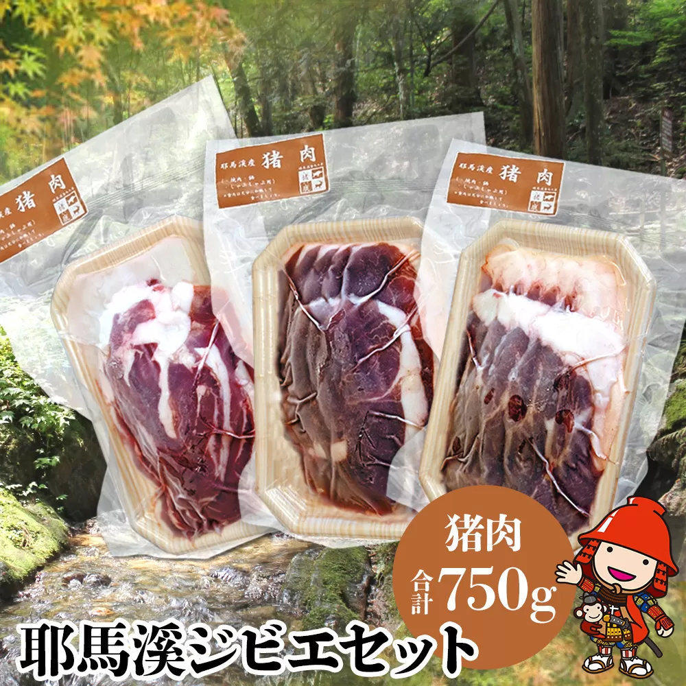 耶馬溪ジビエセット 猪肉 ロース バラ肉 もも肉 各250g スライス肉 いのしし肉 猪 焼肉 焼き肉セット 大分県産 九州産 国産 冷凍 送料無料／熨斗対応可 お歳暮 お中元 など