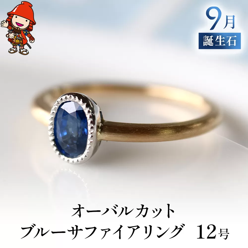 誕生石 9月 オーバルカット ブルーサファイア 指輪 リング 12号 K18 PT900 プラチナ アクセサリー 婚約指輪 プロポーズ 結婚指輪 誕生日 婚約 結婚 母の日 プレゼント 祝 記念日 女性 贈り物 大分県産 九州産 中津市 国産