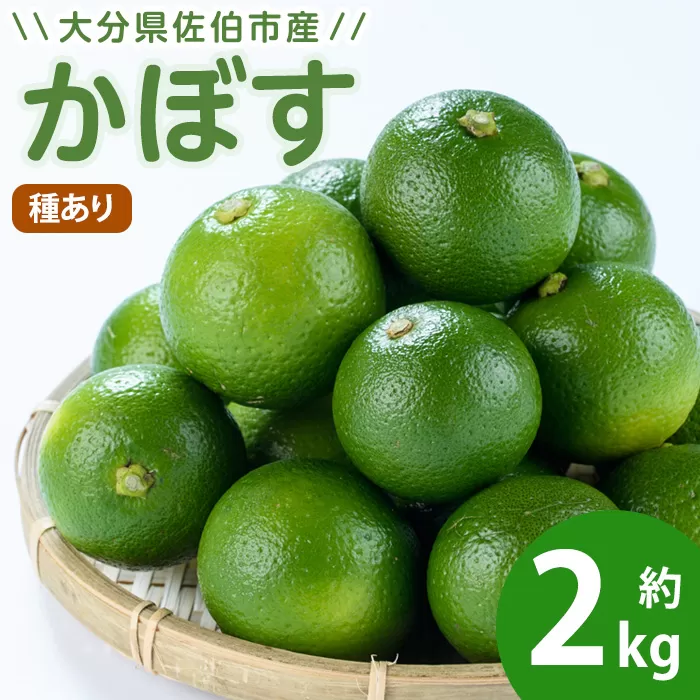 かぼす2kg(種あり) フルーツ 果物 柑橘 道の駅やよい 期間限定 大分県 佐伯市 【EN14】【道の駅やよい】