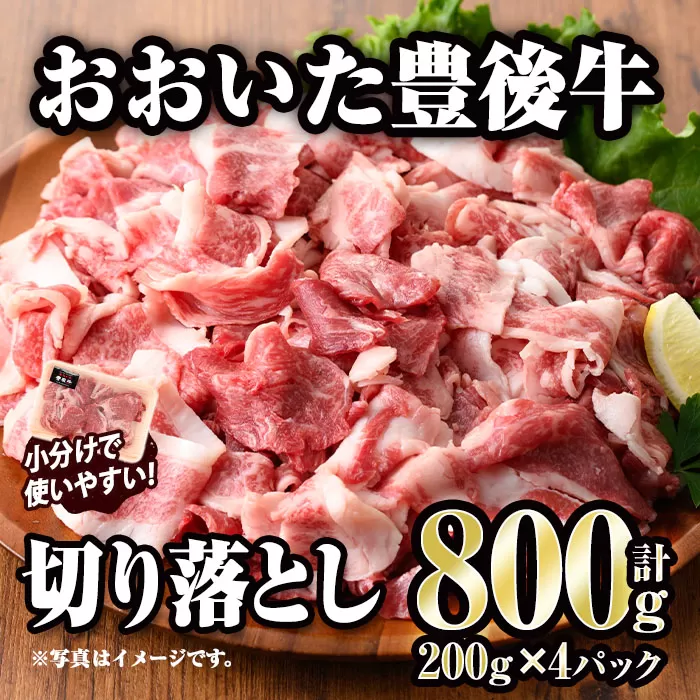 おおいた豊後牛 切り落とし (計800g・200g×4P) 国産 牛肉 肉 和牛 ブランド牛 小分け 大分県産  大分県 佐伯市 【FW011】【 (株)ミートクレスト】