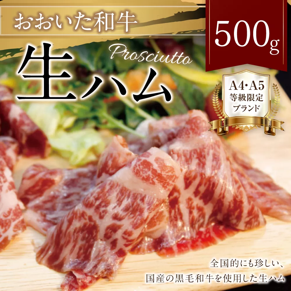 091-832 おおいた 和牛 生ハム 500g 大分県産 国産 黒毛和牛 お肉 牛肉