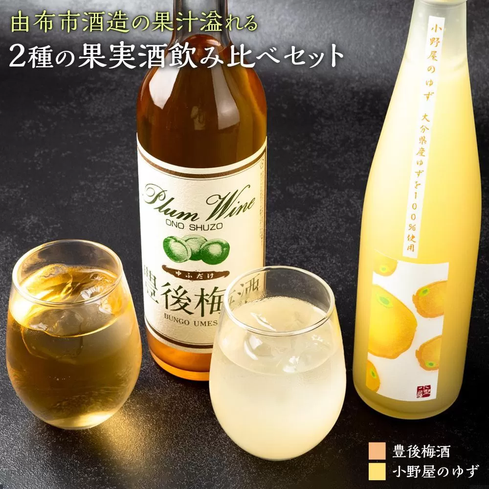 【小野酒造】果実酒 2種 計2本 飲み比べセット（豊後梅酒720ml・小野屋のゆず500ml）