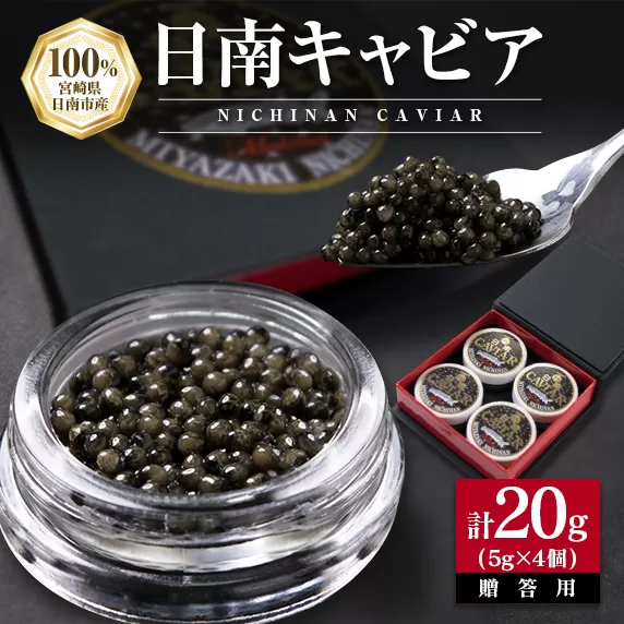 日南CAVIAR「キャビア」計20g(5g×4個)　魚　魚介　国産 日南市 FD3-23