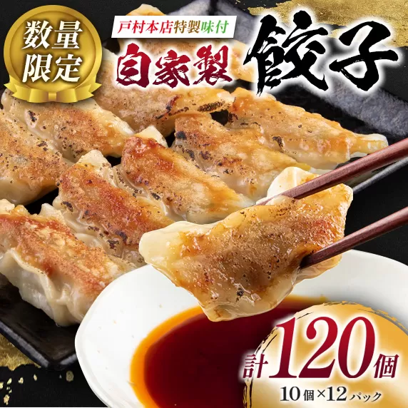 自家製 餃子 10個 × 12パック 計120個 惣菜 加工品 国産 おかず おつまみ お弁当 晩ご飯 簡単調理 食品 お肉 小分け やみつき おすそ分け お取り寄せ グルメ 冷凍 お土産 贈り物 プレゼント ギフト 数量限定 宮崎県 日南市 送料無料_BC67-23