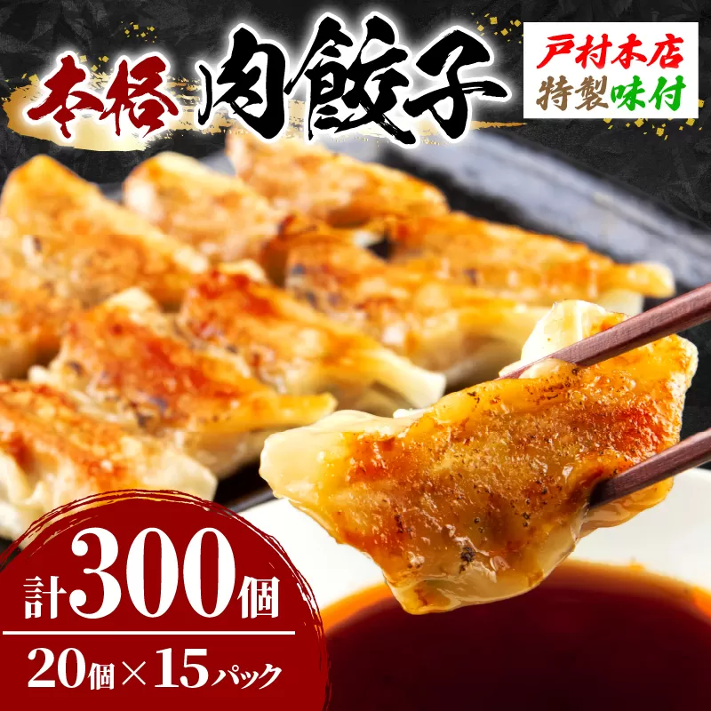 焼くだけ!!簡単調理 本格 肉 餃子 20個 × 15パック 計300個 小分け ぎょうざ ギョーザ 加工品 国産 惣菜 戸村本店 特製餃子 自家製餃子 人気 おすすめ おかず おつまみ お弁当 おすそ分け お土産 贈り物 ギフト 贈答 プレゼント 宮崎県 日南市 送料無料_FC13-25