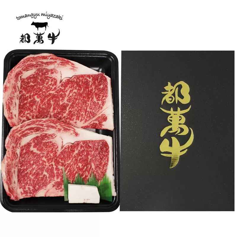 黒毛和牛『都萬牛』ロースステーキ2枚(約360g)[2-26]牛肉 肉 ビーフ ステーキ 国産牛 宮崎県 西都市