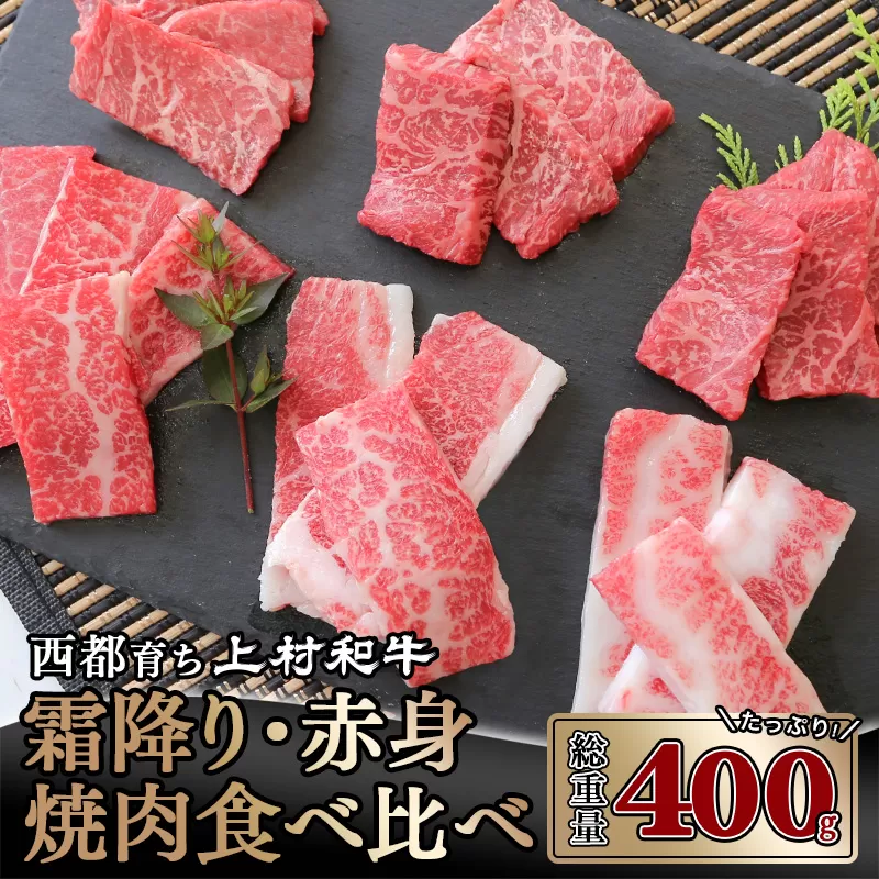 【カミチク 上村和牛】食べ比べ焼肉セット 霜降り・赤身 600ｇ 黒毛和牛4等級以上<1.8-2>牛肉 国産牛 ビーフ 宮崎県 西都市