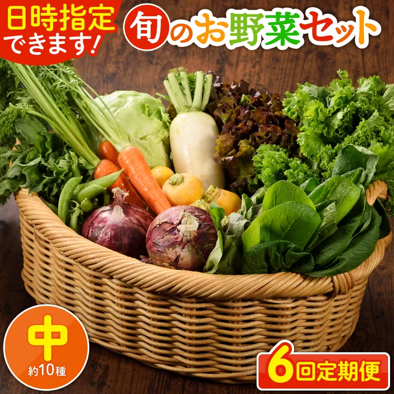 日時指定可能！旬のお野菜セット（サイズ中）【全６回定期便】