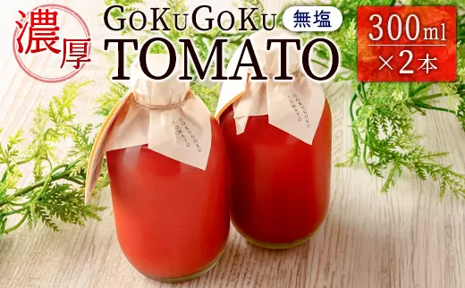 濃厚GOKUGOKU TOMATO（300ml×2本）無塩 トマトジュース【A298】