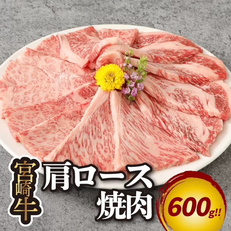 宮崎牛肩ロース焼肉600ｇ K18_0037_1