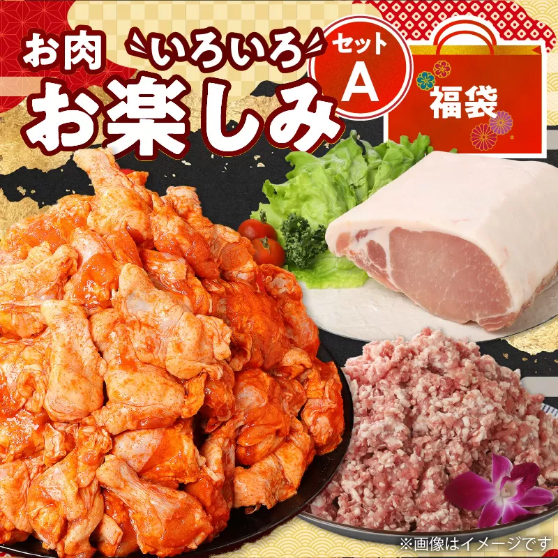 ★スピード発送!!７日〜10日営業日以内に発送★ 福袋 木城町 お肉いろいろお楽しみセットA K16_0069_3