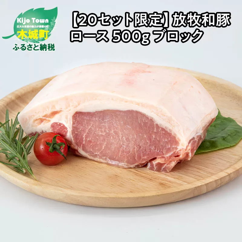 ≪放牧和豚≫ ロース 500g ブロック K26_0015_2