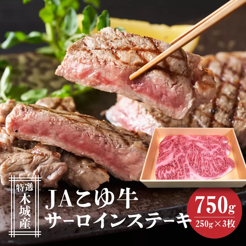 JAこゆ牛 特選木城産 サーロインステーキ 750ｇ K56_0001