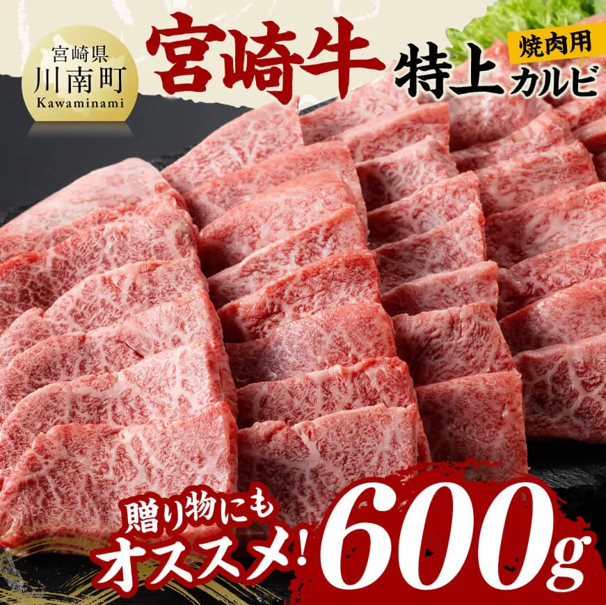 宮崎牛 特上カルビ 焼肉用 （三角バラ） 合計600g 肉 牛肉 国産 宮崎県産 黒毛和牛 特上 カルビ