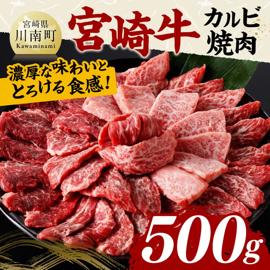 宮崎牛 カルビ焼肉 500g 肉 牛肉 国産 宮崎県産 黒毛和牛 カルビ 焼肉