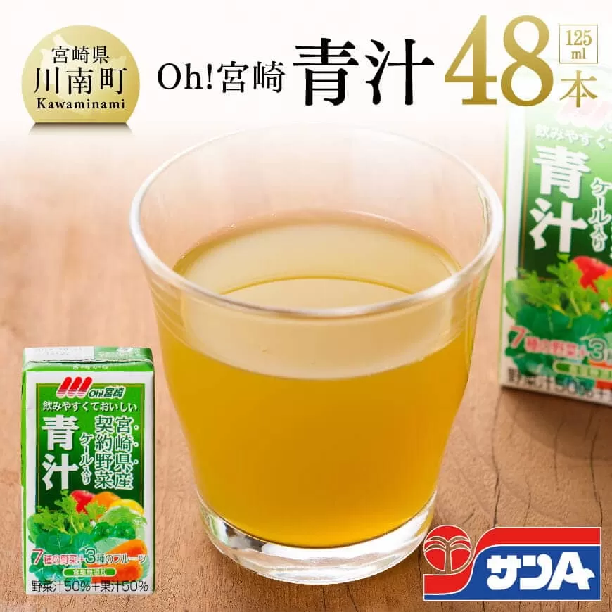 『Oh！宮崎　青汁』125ml×48本セット 野菜飲料 健康飲料 ケール 緑黄色野菜 健康 美容