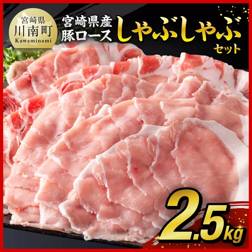 【期間限定500g増量中！】宮崎県産 豚肉 ロース しゃぶしゃぶ 2.5kg (500g×5)  豚肉 豚 肉 国産 うす切り