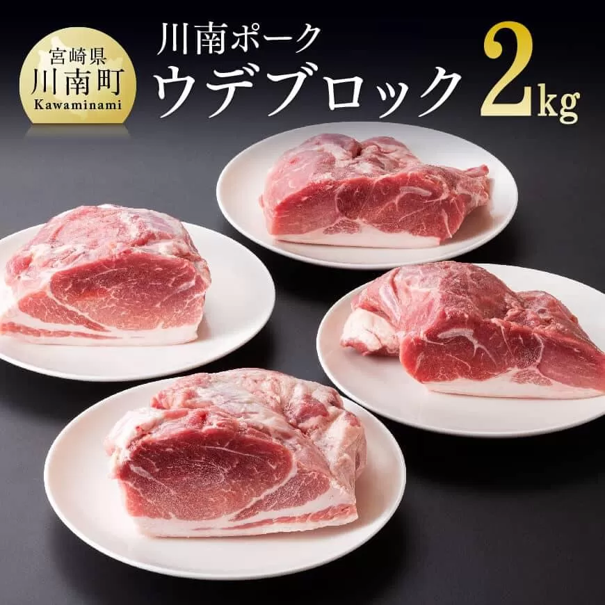 川南ポーク ウデ ブロック 2kg 国産 九州産 宮崎県産 肉 豚肉 うで肉 ブロック