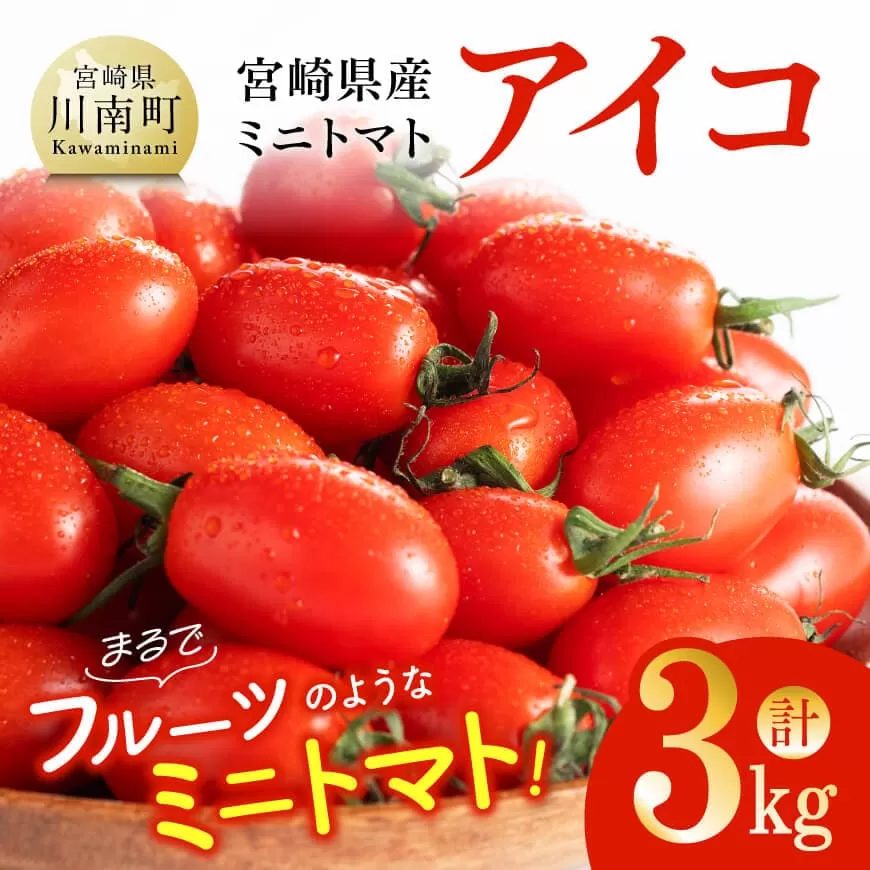 宮崎県産ミニトマト「アイコ」3kg 宮崎県産 ミニトマト トマト 