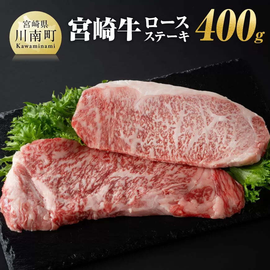 宮崎牛 ロース ステーキ 400ｇ 肉 牛肉 宮崎牛 BBQ アウトドア ロースステーキ 焼肉 