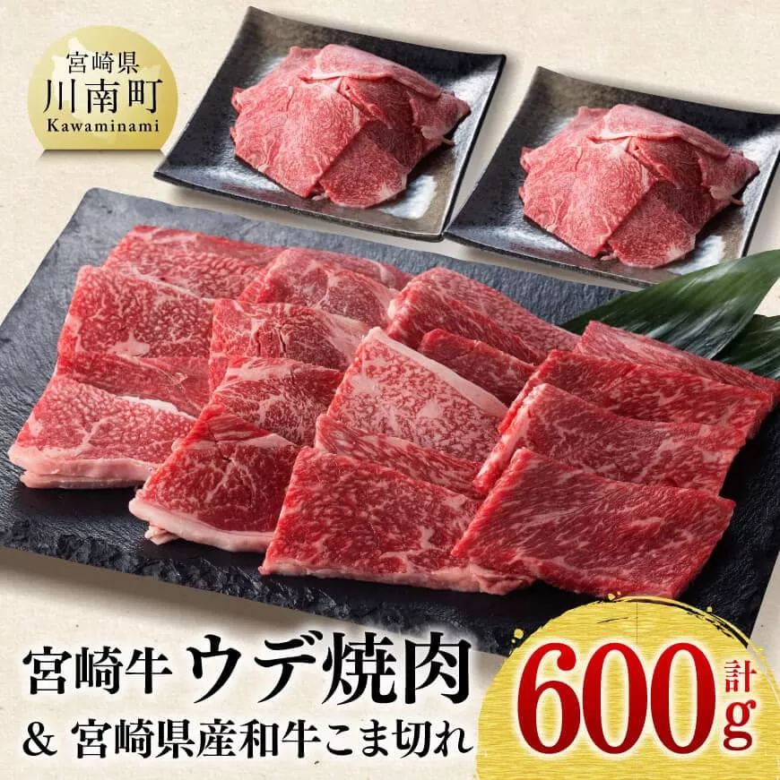 【 期間限定 】  宮崎牛 ウデ 焼肉 400g (宮崎県産 和牛 こま切れ200g付) 計600g 4大会連続日本一ミヤチク 九州産 牛 肉 牛肉 4等級 5等級 おうちごはん おうち時間 送料無料