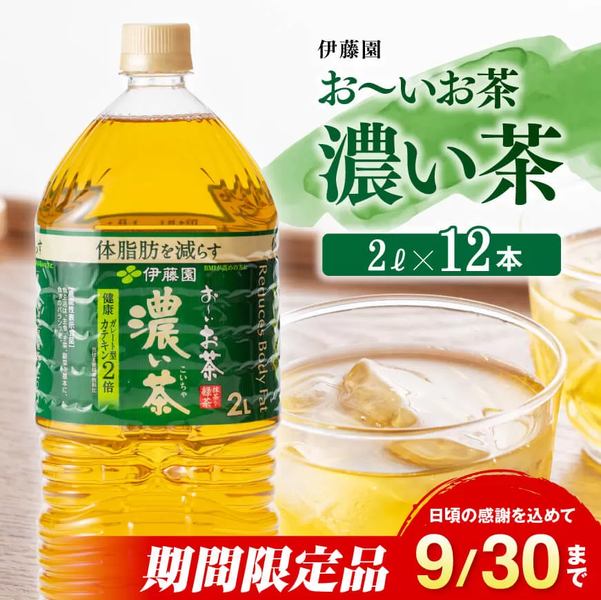 伊藤園おーいお茶 濃い茶 2L×6本×2ケース【 お茶 緑茶 飲料 ソフトドリンク ペットボトル お〜いお茶 】