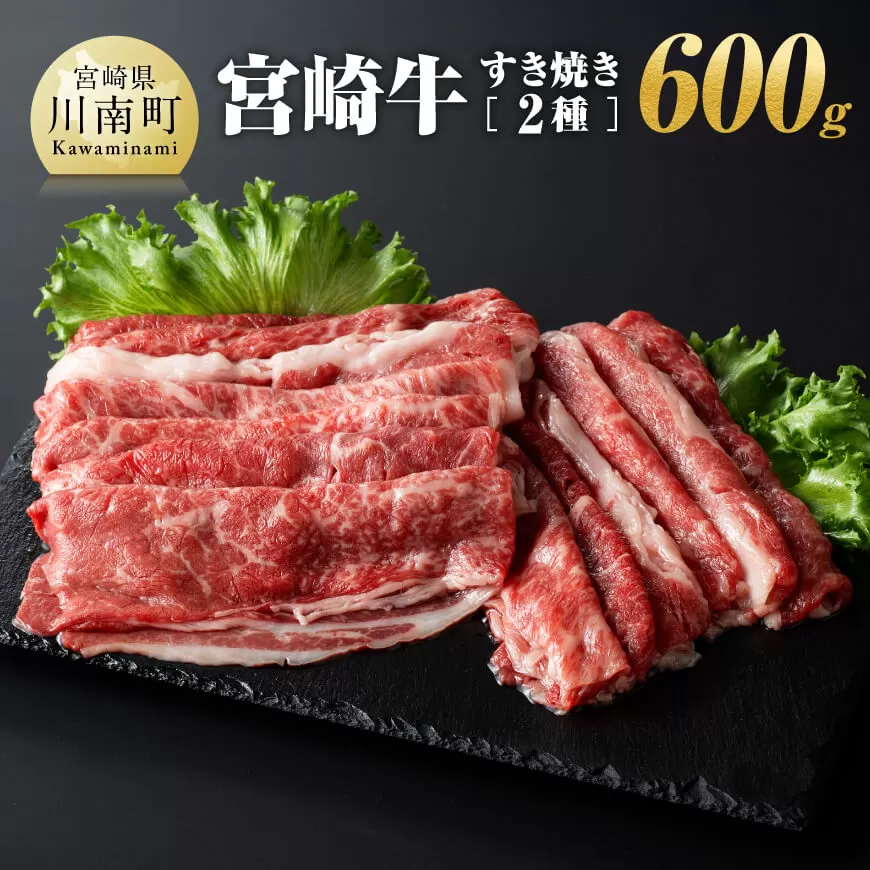 宮崎牛 すき焼き 2種 600g 肉 牛肉 牛 A4〜A5等級 宮崎牛 しゃぶしゃぶ 記念日 日本ハム