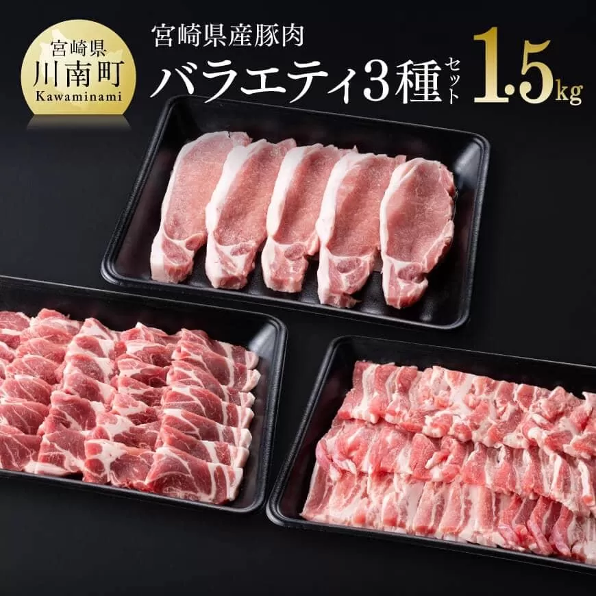 宮崎県産豚肉バラエティ3種セット 肉 豚肉 ぶた 国産 ミヤチク とんかつ やきにく カタロース