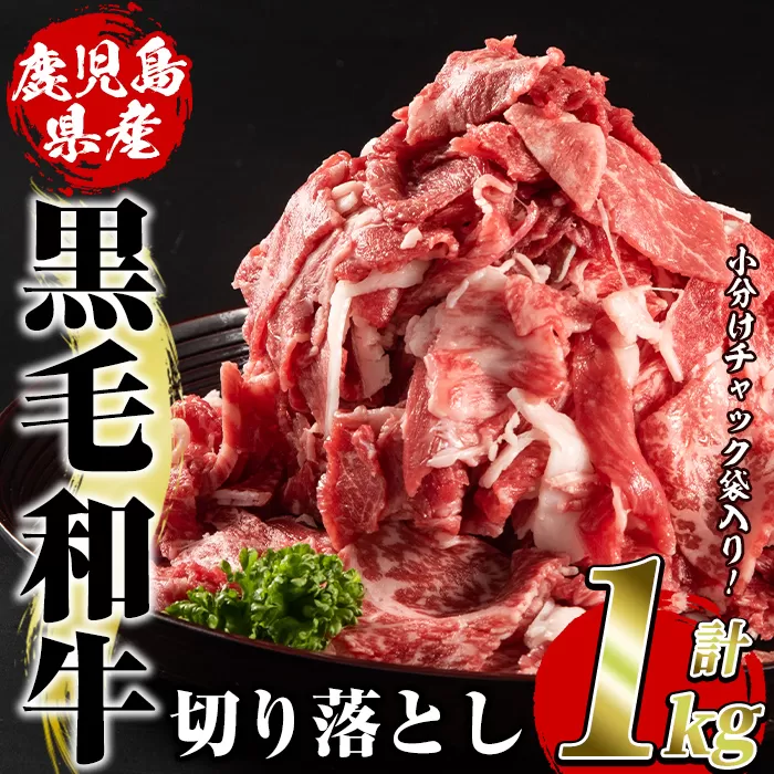 鹿児島県産黒毛和牛切り落とし(計1kg・500g×2パック)国産 九州産 鹿児島産 牛肉 国産牛 小分け カレー 牛丼 野菜炒め 冷凍【スターゼン】a-18-3