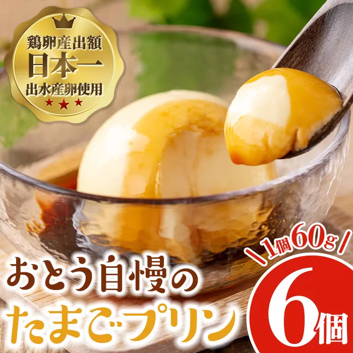 i692 《毎月数量限定》おとうの自慢のたまごプリン(60g×6個)【味処 心】