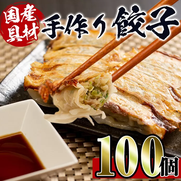 i219 国産豚肉使用！手作り餃子100個セット(10個×10パック）【スーパーよしだ】