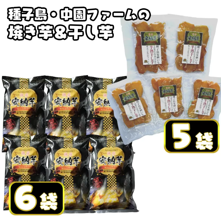 中園ファーム 熟成 安納焼きいも と 半熟 焼き干し芋 セット　NFN511【600pt】 