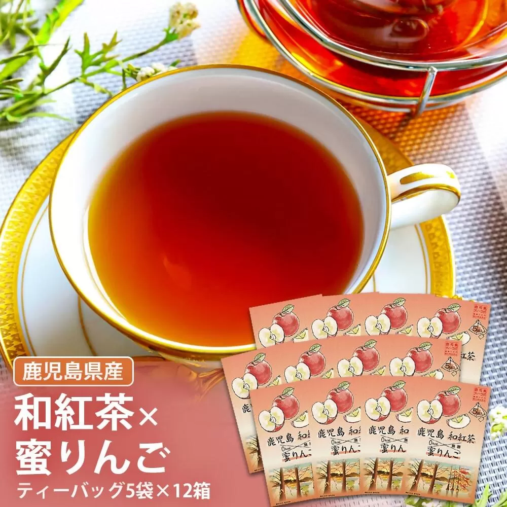 AS-349 鹿児島茶フレーバーティー【和紅茶】蜜りんご12箱