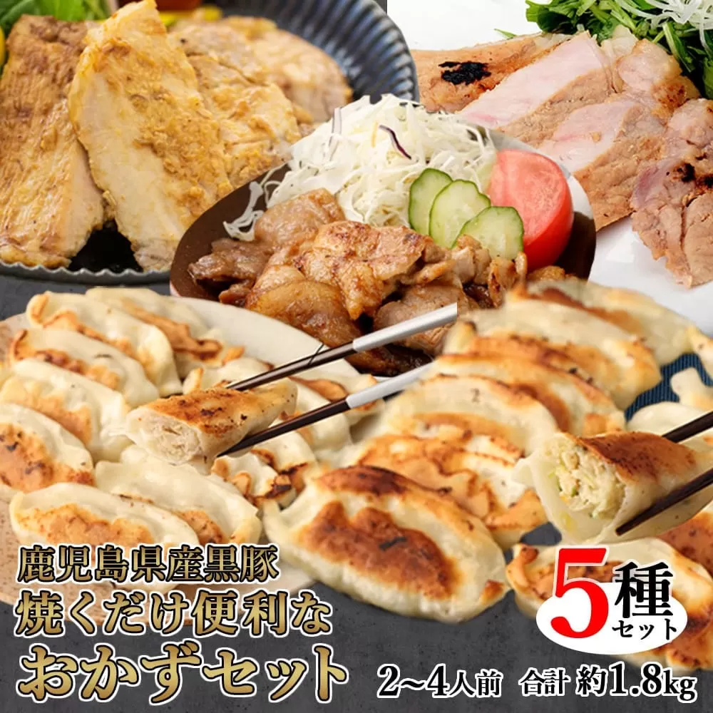 AS-857 鹿児島県産黒豚 焼くだけ便利なおかずセット 5種 2～4人前 合計約1.8kg