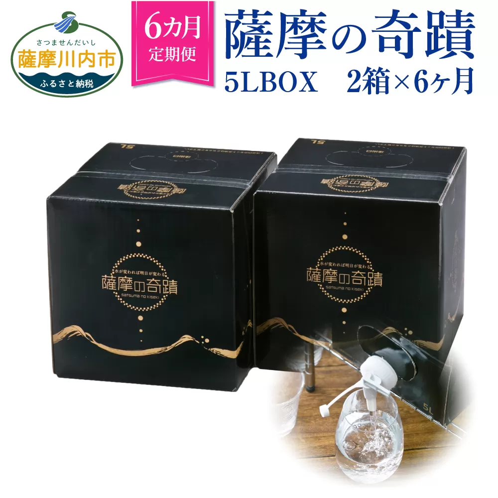 DS-903 天然アルカリ温泉水 5L×2箱【6ｶ月定期便】超軟水(硬度0.6)のｼﾘｶ水｢薩摩の奇蹟｣