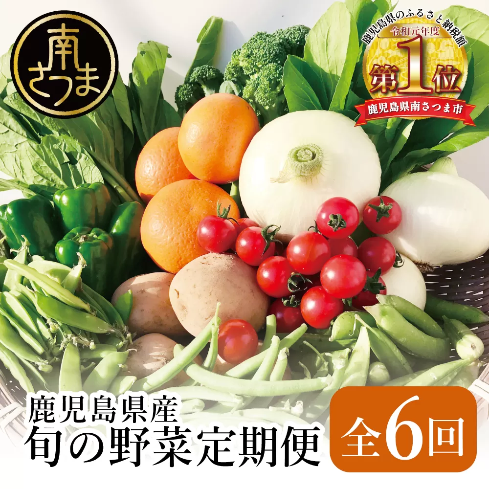 【かごしま野菜の定期便（全6回）】旬鮮野菜と果物のセット（12〜14品目） 野菜 お野菜 九州 野菜BOX 旬 セット 詰合せ 定期便 JA鹿児島県経済連 南さつま市