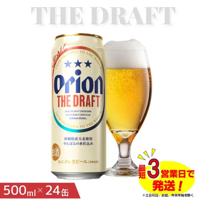 オリオン　ザ・ドラフトビール（500ml×24本）　オリオンビール